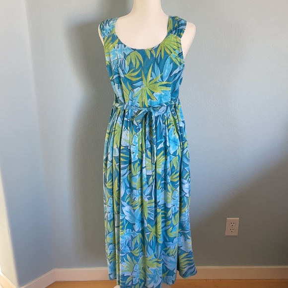 Summer Dress palm leaves SZ 12 - Picture 5 of 5